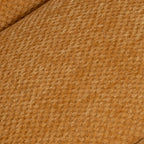Fauteuil pivotant d'appoint en tissu chenille tufté jaune