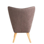 Fauteuil d'appoint avec pouf, ensemble fauteuil et pouf de salon, fauteuil d'appoint confortable pour chambre à coucher, surface en tissu à épissures créatives