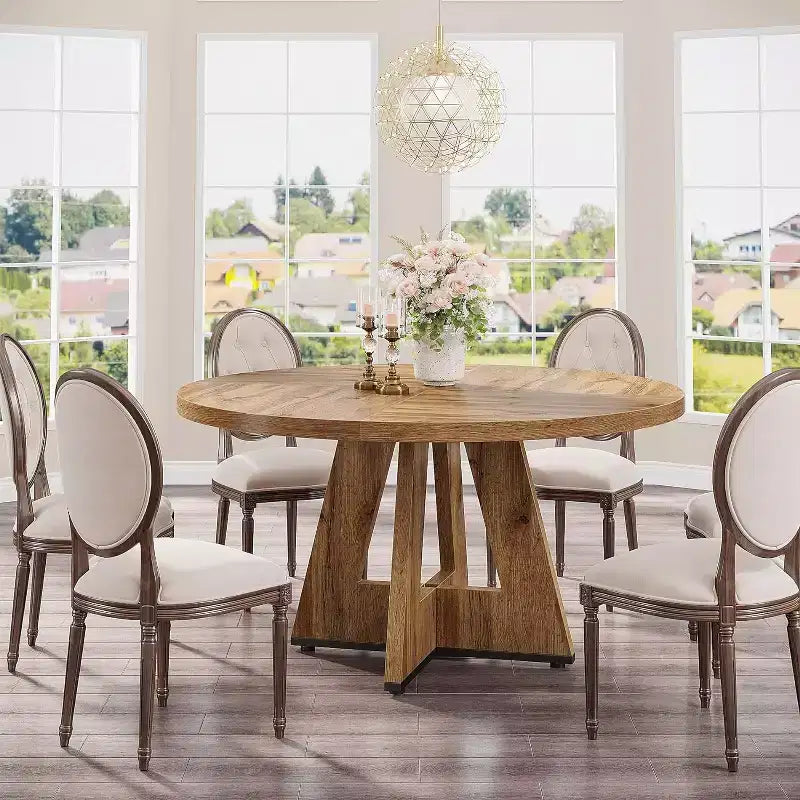 Table à manger ronde de 120 cm pour 4 personnes