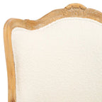 Fauteuil à oreilles Safavieh Couture Kali en chêne et lin naturel - 34 larg. x 34 prof. x 40 haut.