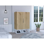 Armoire double rose FM Furniture avec tringle