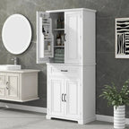 Meuble de rangement pour salle de bain avec portes et tiroir