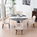 Lot de 4 chaises de salle à manger rembourrées en tissu