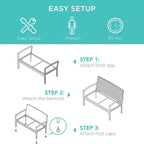 Banc de jardin en osier d'extérieur 2 places Best Choice Products avec coussin, capacité de 317 kg