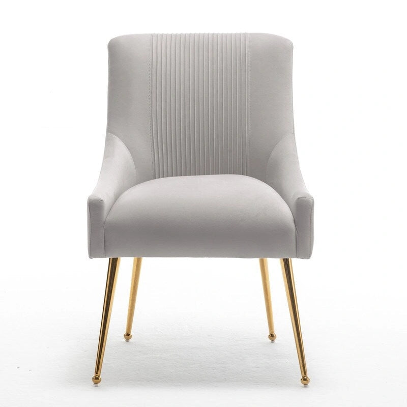 SEYNAR Lot de 8 chaises de salle à manger modernes en velours glamour, chaise de coiffeuse capitonnée pour salon (sans table)