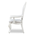 Chaises de salle à manger avec accoudoirs Eugene de Furniture of America, en bois massif traditionnel, avec garniture cloutée et pieds cabrioles (Lot de 2)
