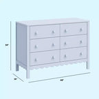 Commode à 6 tiroirs Scallop