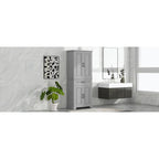 Meuble de rangement pour salle de bain avec portes et tiroir