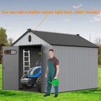 Abri de jardin en résine toutes saisons avec plancher, 1,8 m x 1,2 m/1,8 m x 2,4 m/2,4 m x 1,8 m/2,4 m x 3 m, Spire Tool Shed