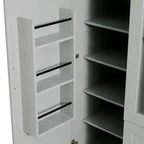 Armoire de rangement de cuisine sur pied Whisen 71H, grand buffet de salle à manger avec 6 portes et étagères réglables