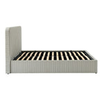 Lit de rangement - Rayures sauge