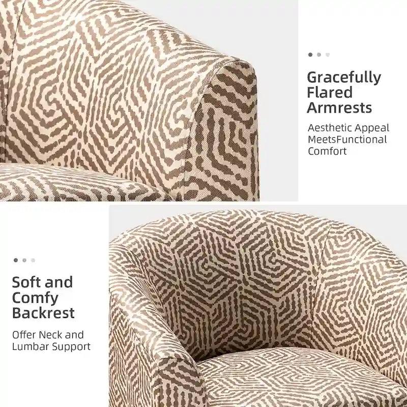 Lot de 2 fauteuils crapauds modernes rembourrés Cuenca avec base pivotante