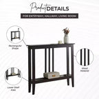 Console étroite avec étagères pour entrée, couloir ou salon