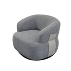 Fauteuil moderne Kieon 33W 360 pivotant en forme de tonneau - Lot de 2