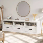 Meuble TV Mid-Century Modern de 178 cm avec tiroir de rangement et étagères ouvertes