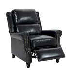 Lot de 2 fauteuils inclinables modernes à assise rembourrée en cuir PU/tissu