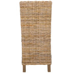 Lot de 2 chaises de salle à manger en osier naturel 48L x 56P x 104H cm, style bohème côtier