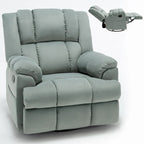 Fauteuil inclinable pivotant et à bascule en tissu Lazy Boy, grand fauteuil berçant manuel rembourré à l’excès avec accoudoirs à coussinet et dossier rembourré