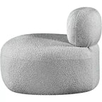 Meridian Furniture Fauteuil en tissu bouclette Venti