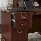 Bureau de direction Bush Furniture Saratoga avec tiroirs et rangements