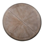 Table à dîner ronde sur pied Magnolia Manor avec rallonges escamotables - 2 finitions