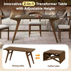 Table basse 2 en 1, table à manger extensible, table à hauteur réglable pour la maison et le bureau, peu encombrante - ModernLuxe