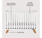 Ensemble de chambre de bébé 2 pièces SOHO de Child Craft, comprend un lit de bébé convertible 4-en-1 et une commode à 3 tiroirs