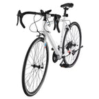 Vélo de route VEVOR, roues 700C, vélo de course, transmission SHIMANO 21 vitesses, vélo de route urbain avec cadre en acier au carbone, blanc