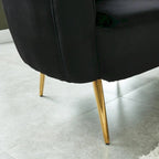 Canapé deux places capitonné en microfibre de velours contemporain Albany par Silver Orchid