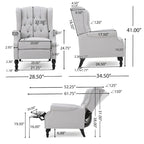 Fauteuils inclinables en tissu touffeté Walter (lot de 2) par Christopher Knight Home