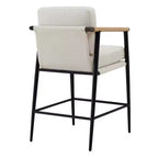 Tabourets de bar modernes Spruce&Spring avec accoudoirs et piètement en métal, lot de 2
