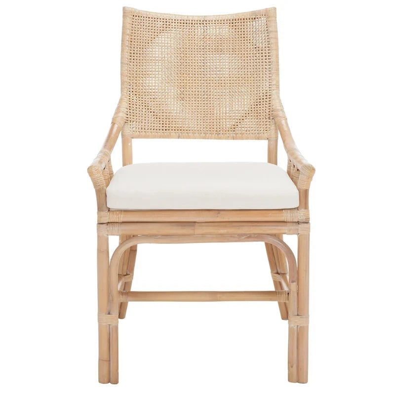 Chaise de jardin en rotin avec coussin 22 L x 24 P x 37 H 22L x 24P x 37H