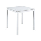 Ensemble de salle à manger moderne 5 pièces avec table carrée hauteur comptoir et 4 chaises rembourrées