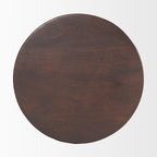 Table d'appoint bohème en manguier avec motifs géométriques | Brun foncé
