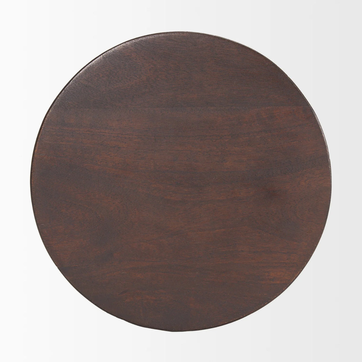 Table d'appoint bohème en manguier avec motifs géométriques | Brun foncé