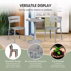Ensemble table de salle à manger d'extérieur WestinTrends Playa Modern 5 pièces en résine avec chaises empilables