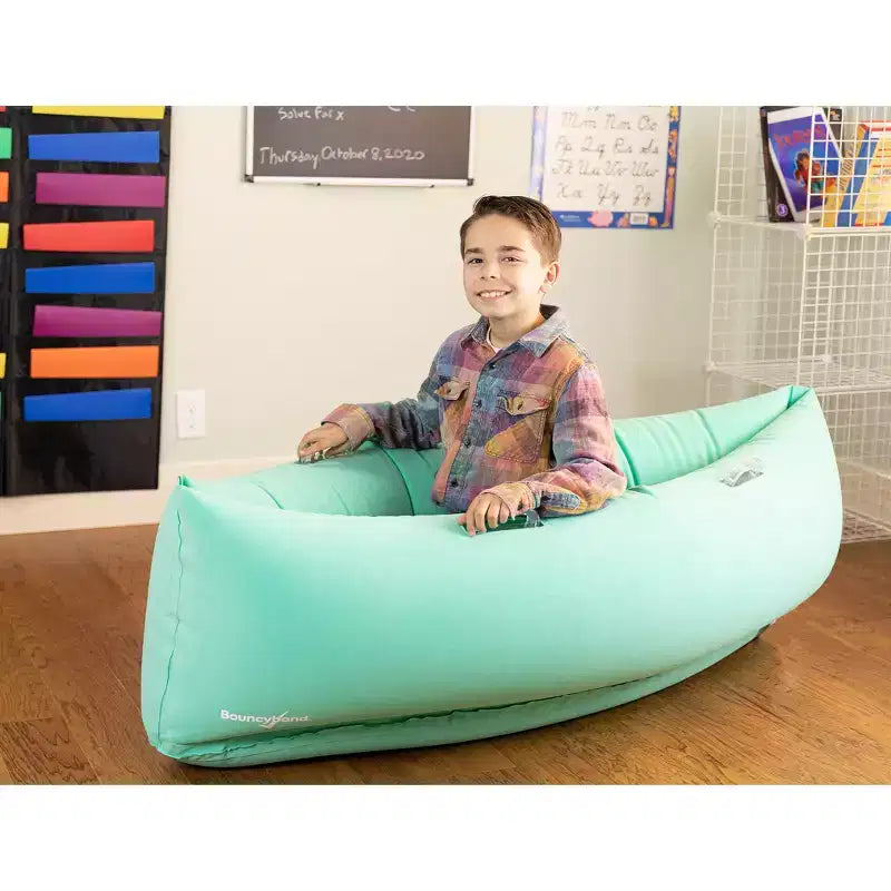 Siège sensoriel enveloppant Bouncyband Peapod, 152 cm, 6-12 ans, jusqu'à 155 cm, vert