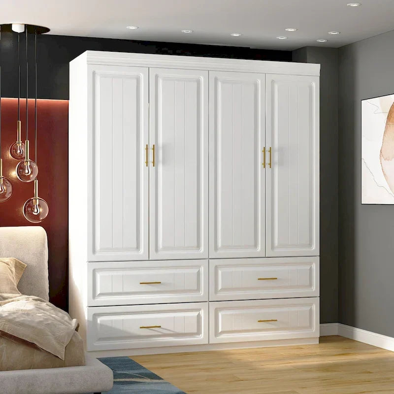 93,9H/74,2H Armoires Penderie Placard Meuble Tiroirs de rangement suspendus