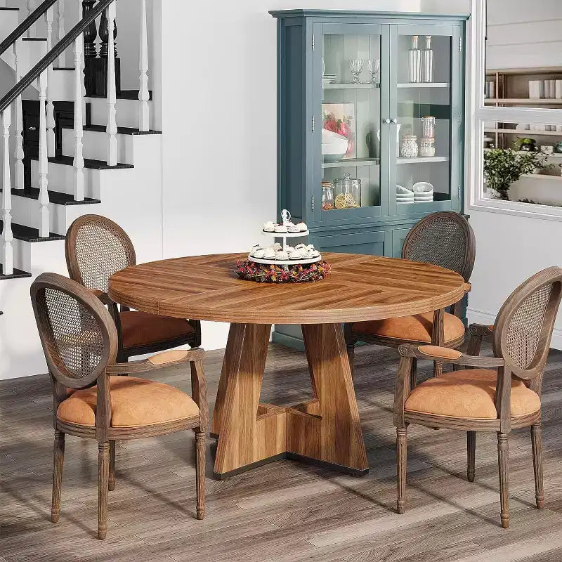 Table à manger ronde de 120 cm pour 4 personnes