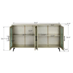 Meuble TV pour téléviseur de 65 pouces et plus, meuble TV en bois avec placard de rangement et étagères réglables, console multimédia pour salon ou chambre