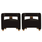 Manhattan Comfort Ensemble de 2 fauteuils d'appoint en velours Amirah moderne
