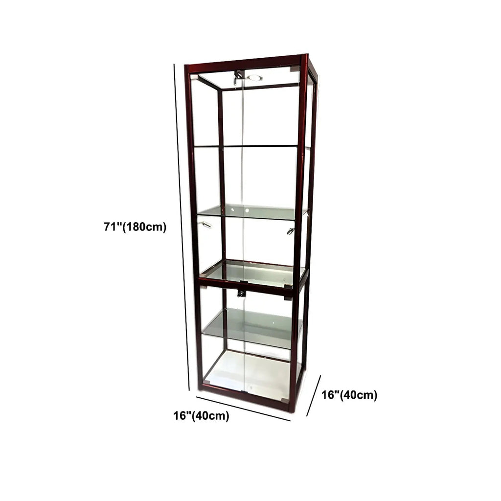Vitrine rectangulaire contemporaine en verre noir