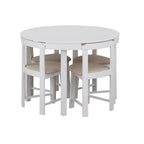 Ensemble de salle à manger rond compact 5 pièces Harrisburg Tobey