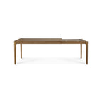 Table à manger extensible en teck naturel avec rallonge dissimulée pour salle à manger