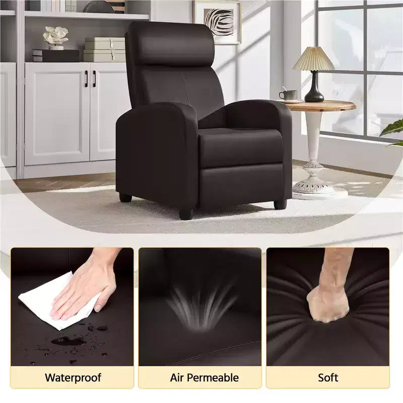 Yaheetech Lot de 2 Canapés Inclinables Modernes en Cuir PU pour Salon, Chambre