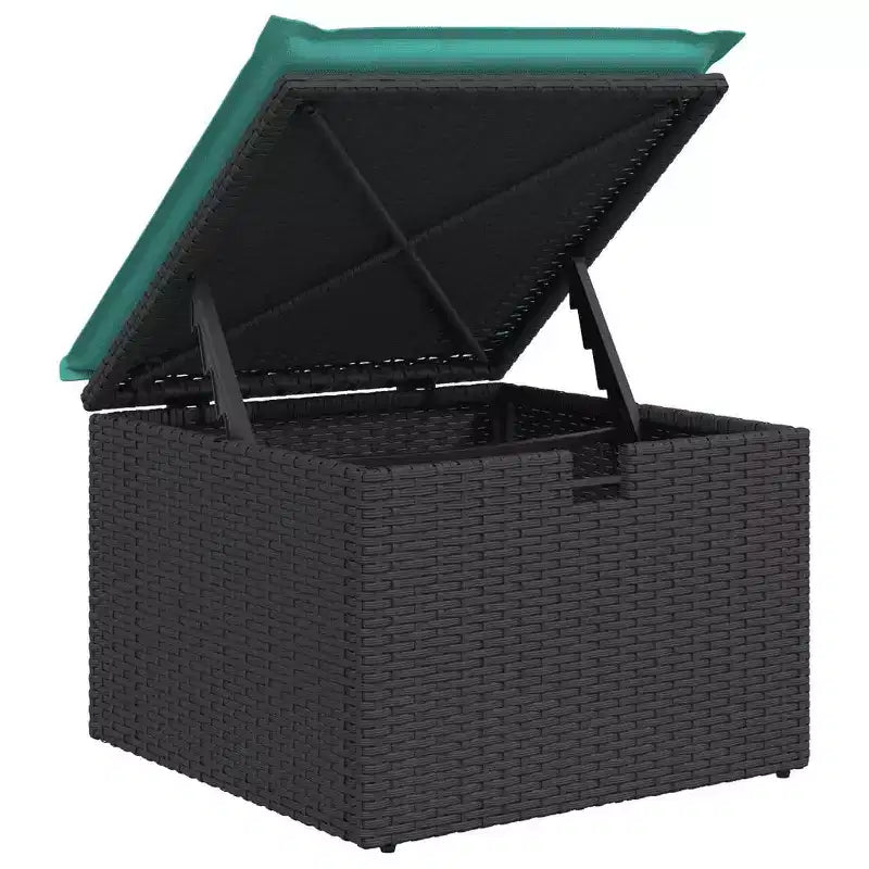 vidaXL Salon de jardin 9 pièces avec coussins Gris Résine tressée