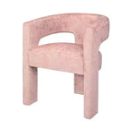 Fauteuil sculptural Jofran, Gwen Modern Luxury Jacquard Fabric Upholstered - Couleur rose