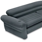 Canapé d'angle gonflable Intex en forme de L avec porte-gobelets, gris (lot de 2) - 26