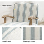 Fauteuil Rinaldo Farmhouse en polyester avec pieds en bois massif, lot de 2, par HULALA HOME