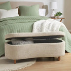 Banc de rangement rabattable INK+IVY Bailey Taupe Boucle